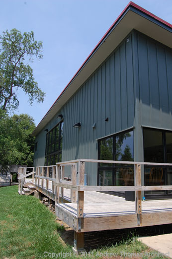 deck off the work room and community hall -The Fine Arts Building project