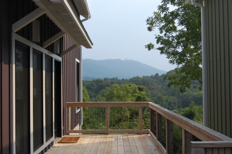 entry deck to one of the homes -The Neighborhood's Edge project